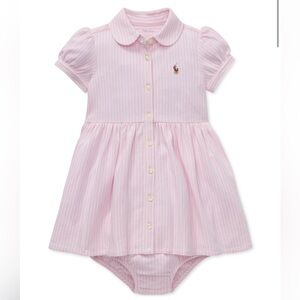 Polo Ralph Lauren Baby Girls Striped Knit Oxford Dress